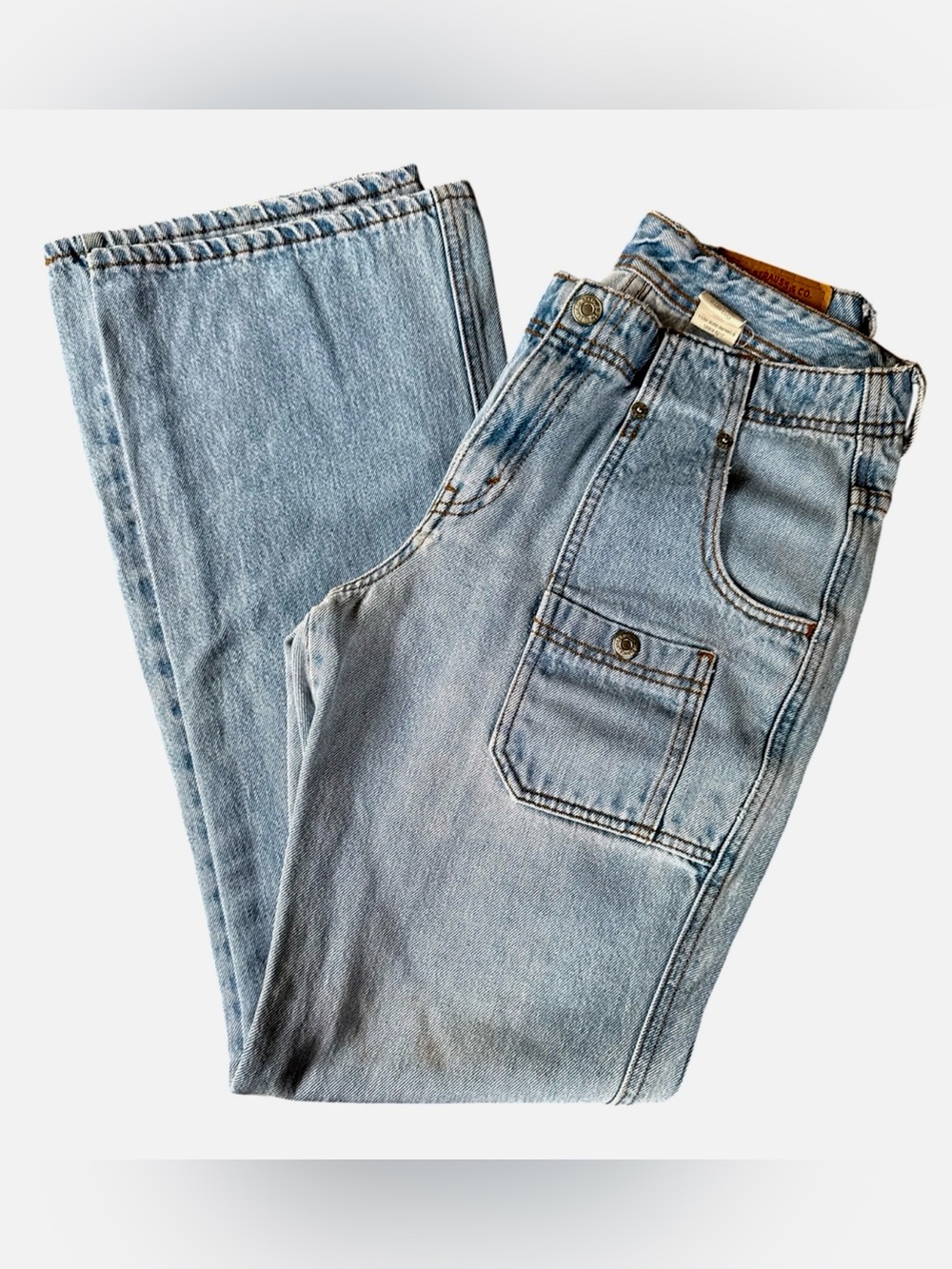 Levis vintage 2002 515 light wash patch pocket straight jeans size 6